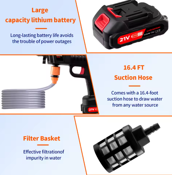 60 Bar Cordless Pressure Washer - Complete Kit